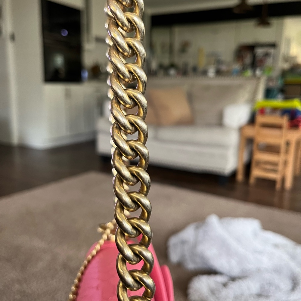 Chanel Pink Python Boy Bag - image 5